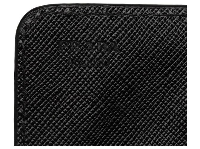 Tarjetero Prada de piel Saffiano negra Negro - vista 5