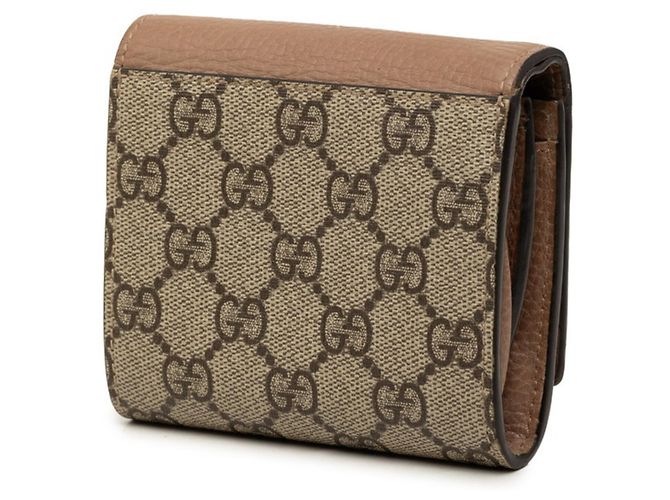 Cartera bi-fold Gucci GG Supreme Beige - vista 2