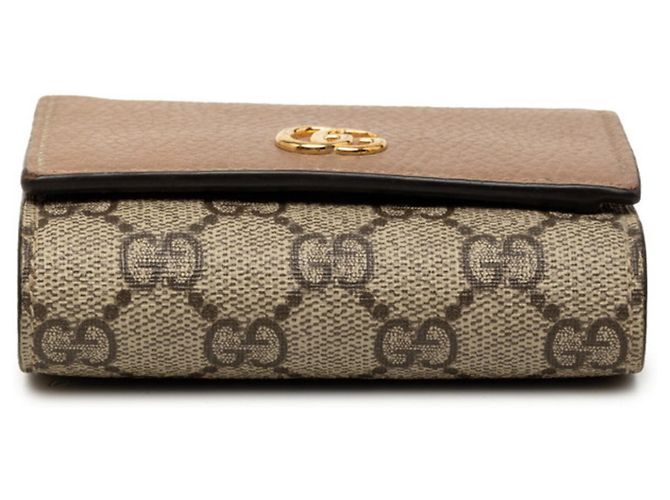 Cartera bi-fold Gucci GG Supreme Beige - vista 3