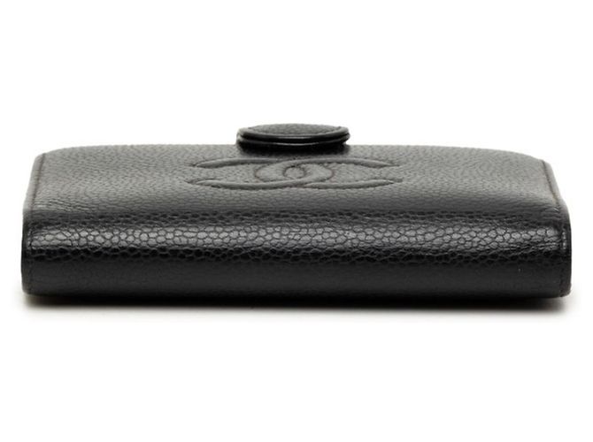 Cartera bi-fold Chanel de piel caviar negra Negro - vista 3