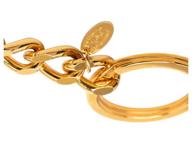 Portachiavi Chanel Coco Mark placcato oro D'oro - vista 4