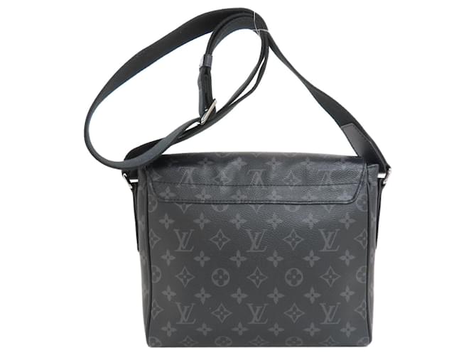 Borsa a tracolla Louis Vuitton Monogram Eclipse District PM Nero - vista 2