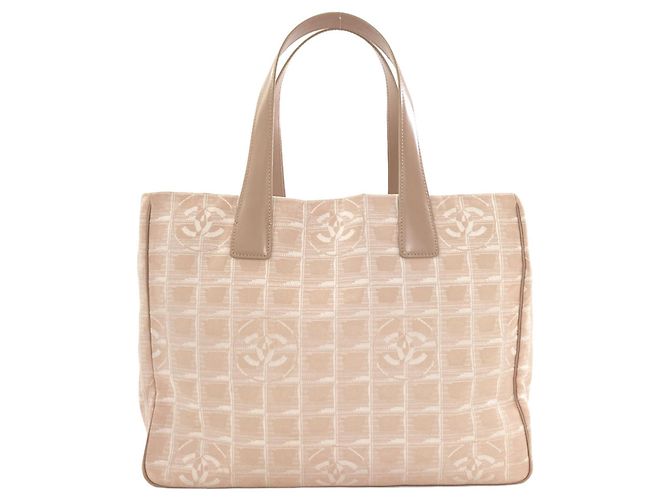 Borsa Tote Chanel New Travel Line MM Beige - vista 2