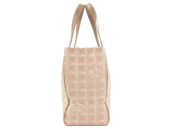 Borsa Tote Chanel New Travel Line MM Beige - vista 3