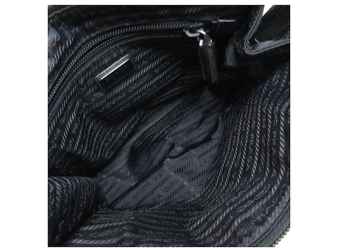 Pochette Prada in nylon nero - vista 5