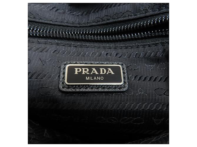 Pochette Prada in nylon nero - vista 6
