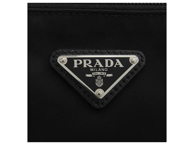 Pochette Prada in nylon nero - vista 7