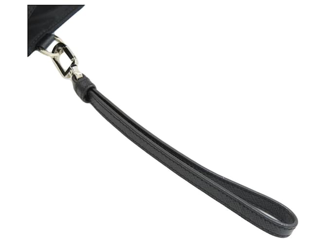 Pochette Prada in nylon nero - vista 8