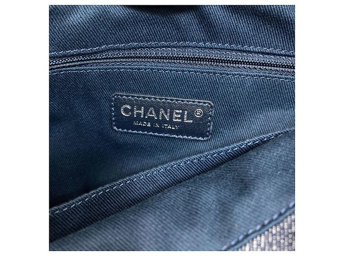Borsa Tote Chanel A66939 Deauville PM Blu navy - vista 6