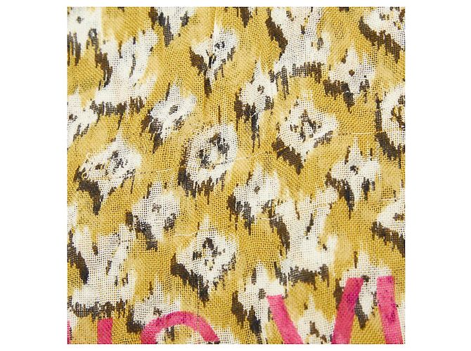 Sciarpa Stole Louis Vuitton Monogram Etol Leopard Marrone - vista 4