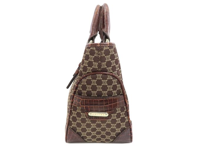 Céline Celine Boogie Bag - Borsa in tela e pelle Marrone - vista 3