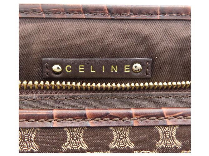 Céline Celine Boogie Bag - Borsa in tela e pelle Marrone - vista 7