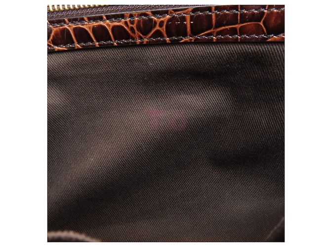 Céline Celine Boogie Bag - Borsa in tela e pelle Marrone - vista 8