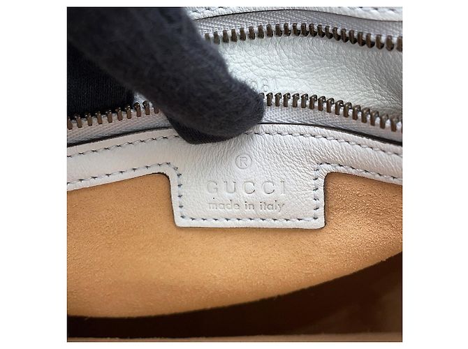 Borsa a mano piccola in pelle Gucci Diana Bamboo Blu chiaro - vista 15