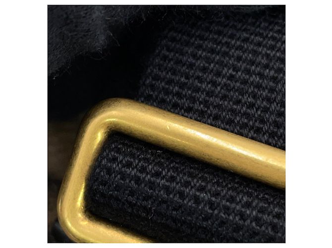 Borsa a tracolla Gucci GG in lana e pelle Nero Beige - vista 11