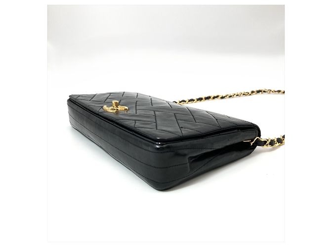 Borsa a tracolla in pelle Chanel Nero - vista 3