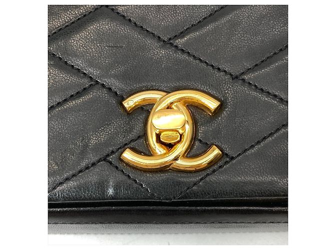 Borsa a tracolla in pelle Chanel Nero - vista 6