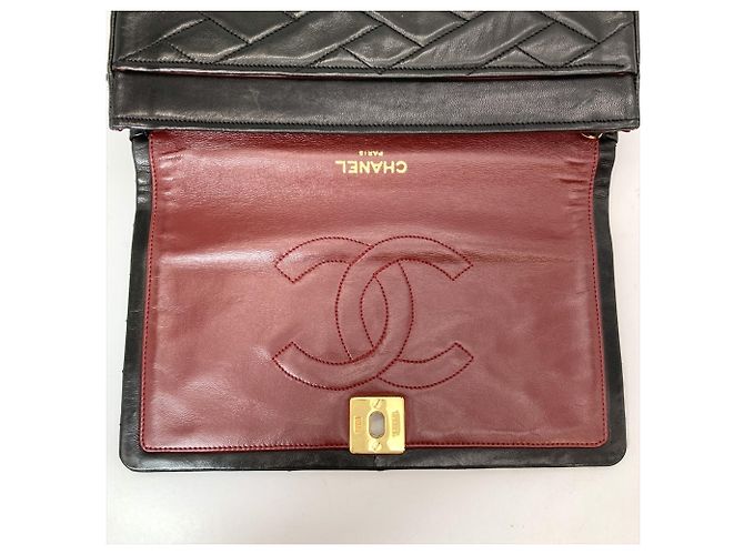 Borsa a tracolla in pelle Chanel Nero - vista 7
