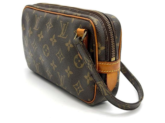 Louis Vuitton Pochette Marly Bandoulière Shoulder Bag Marrone Nero Monogramma - vista 2