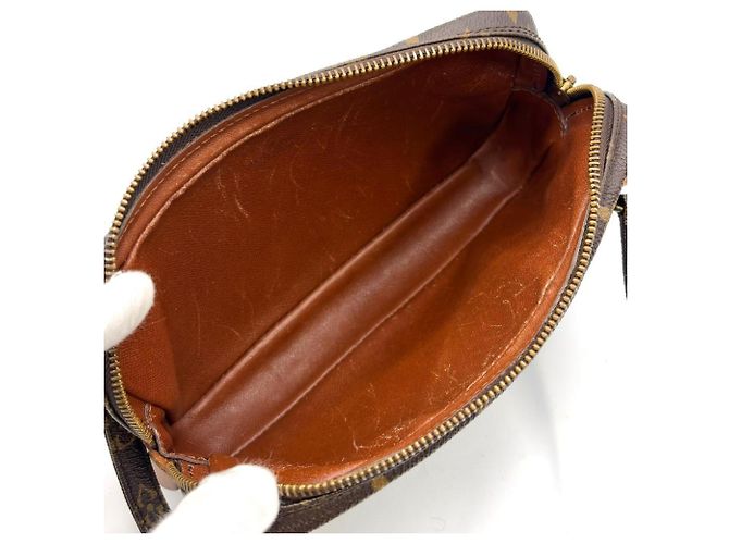 Louis Vuitton Pochette Marly Bandoulière Shoulder Bag Marrone Nero Monogramma - vista 5