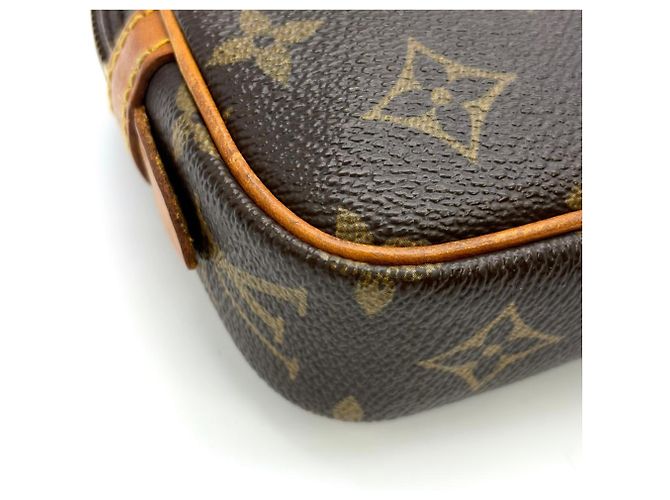 Louis Vuitton Pochette Marly Bandoulière Shoulder Bag Marrone Nero Monogramma - vista 7