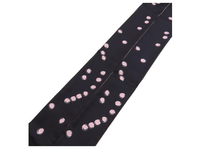 Chanel Coco Mark Slim Bandeau Schal Schwarz Pink - Ansicht 3