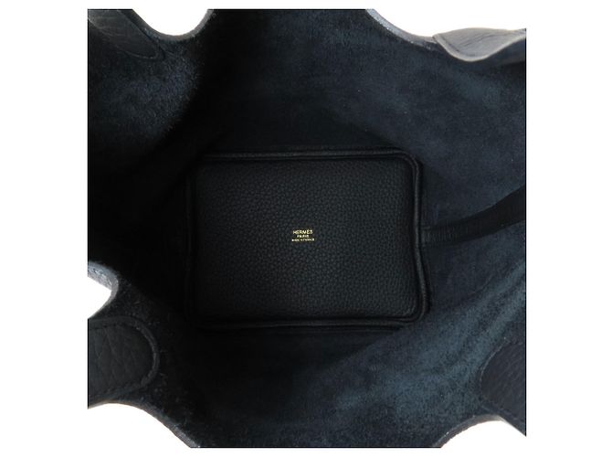 Hermès Borsa Hermes Picotin Lock PM in pelle Taurillon Clemence nera Nero - vista 5