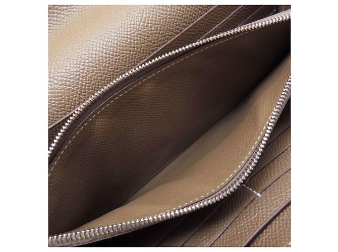 Hermès Cartera Hermes Kelly Long en Etoupe Gray Gris pardo - vista 6
