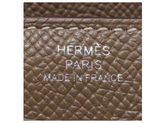 Hermès Cartera Hermes Kelly Long en Etoupe Gray Gris pardo - vista 7