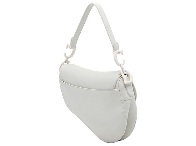 Borsa Saddle Dior in vitello ultra opaco bianco - vista 2