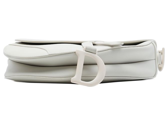 Borsa Saddle Dior in vitello ultra opaco bianco - vista 3