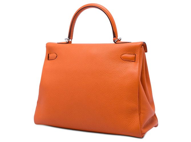 Hermès Orange Togo Kelly II Retourne 35 Naranja - vista 2