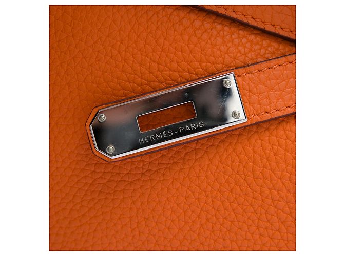 Hermès Orange Togo Kelly II Retourne 35 Naranja - vista 5