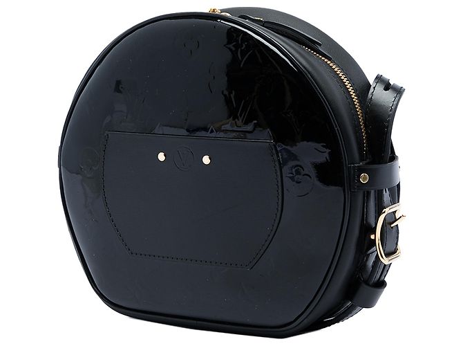 Louis Vuitton Black Monogram Vernis Boite Chapeau Souple MM Nero - vista 2