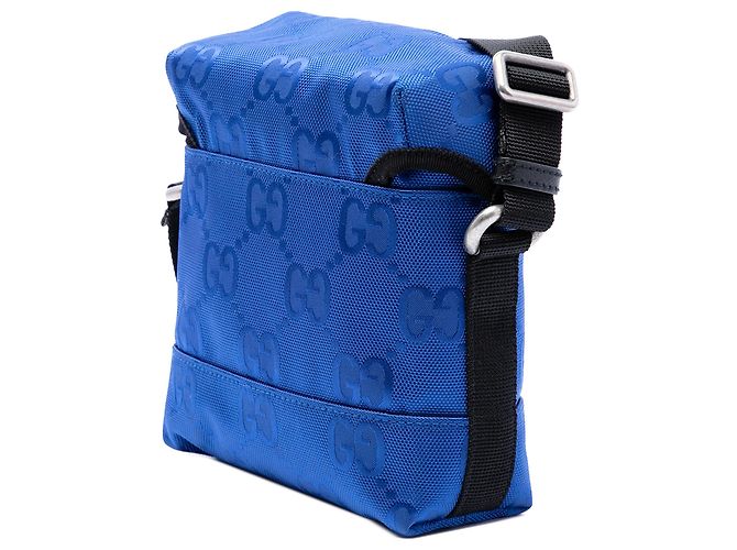 Sac messager Gucci Blue Off The Grid GG Econyl Bleu - vue 2