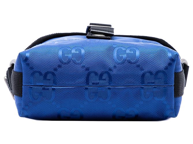 Sac messager Gucci Blue Off The Grid GG Econyl Bleu - vue 3