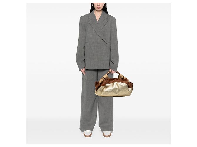 LOEWE Gold Tricolor Nappa Aire Dourado - vista 6