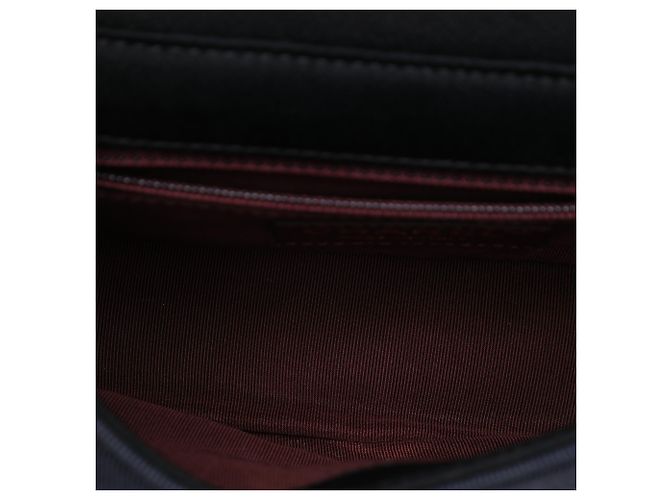 Chanel Blue Small Bicolor Quilted Grosgrain Satin Small Mademoiselle Double Flap Blu navy - vista 4