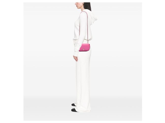Chanel Pink CC Quilted Goatskin Casual Trip Flap Rosa - vista 6
