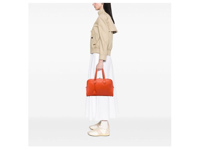 Hermès Orange Clemence Victoria II 35 Naranja - vista 5