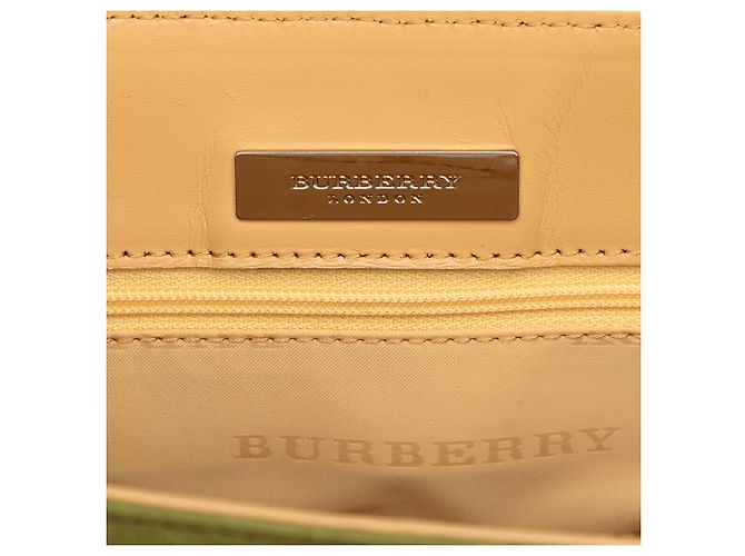 Burberry Supernova Check Canvas Tote mit grünen Nähten Hellgrün - Ansicht 5