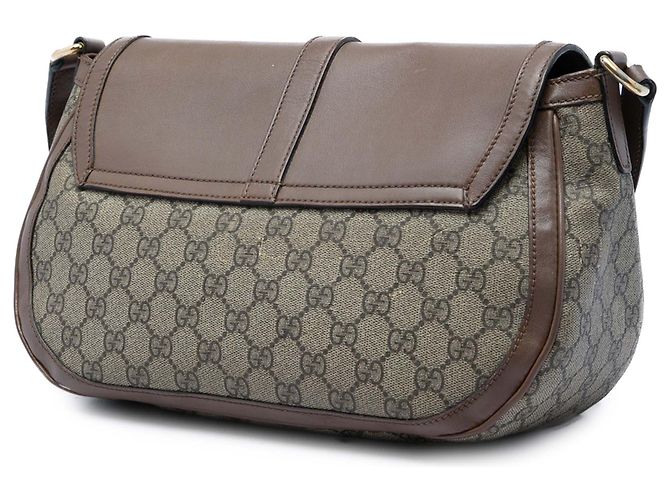 Gucci Beige GG Supreme Stirrup Crossbody - vista 2