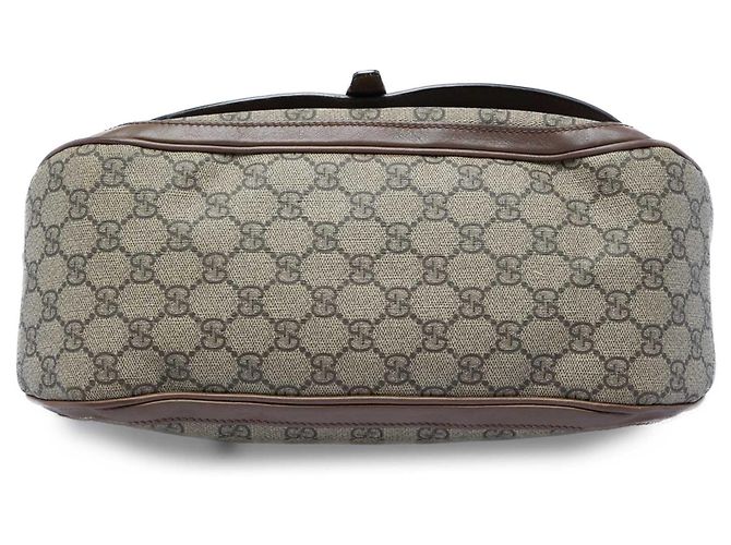 Gucci Beige GG Supreme Stirrup Crossbody - vista 3