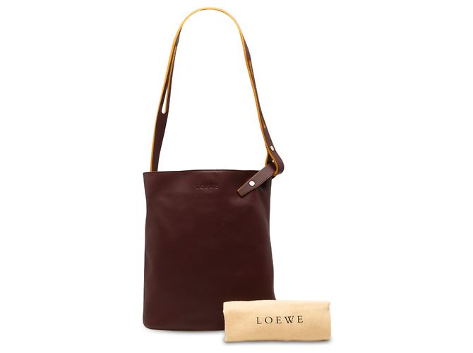 Borsa a tracolla LOEWE in pelle rossa Rosso Bordò - vista 9