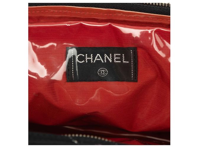 Borsa Chanel Black Old Travel Line Nylon Nero - vista 5