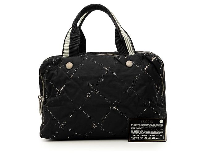 Borsa Chanel Black Old Travel Line Nylon Nero - vista 7