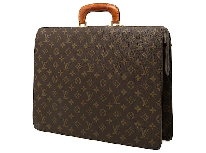 Louis Vuitton Brown Monogram Serviette Fermoir Marrom - vista 2