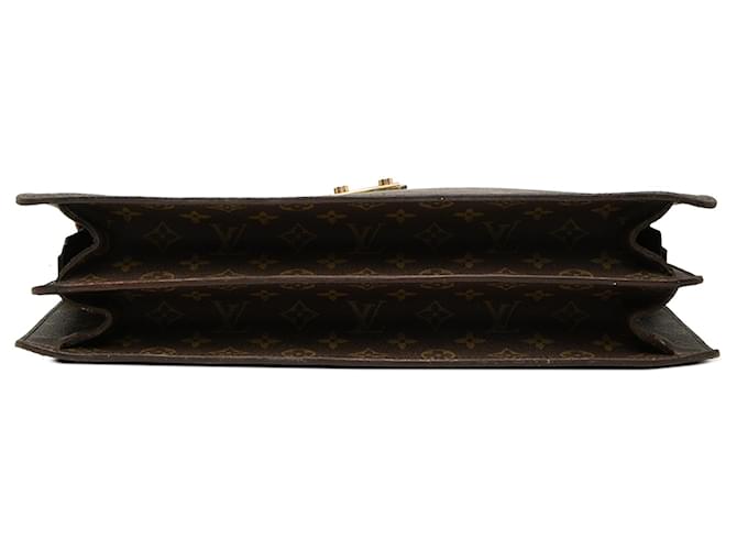 Louis Vuitton Brown Monogram Serviette Fermoir Marrom - vista 3