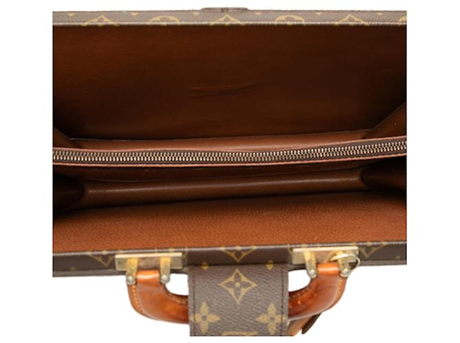 Louis Vuitton Brown Monogram Serviette Fermoir Marrom - vista 4