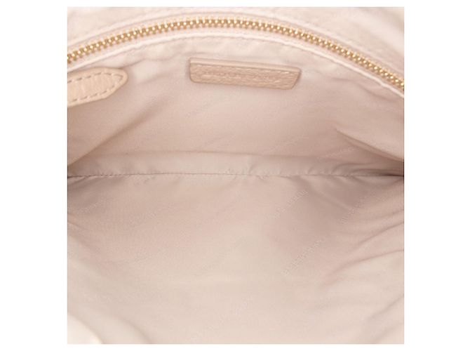 Clutch Burberry in pelle martellata marrone Carne - vista 4